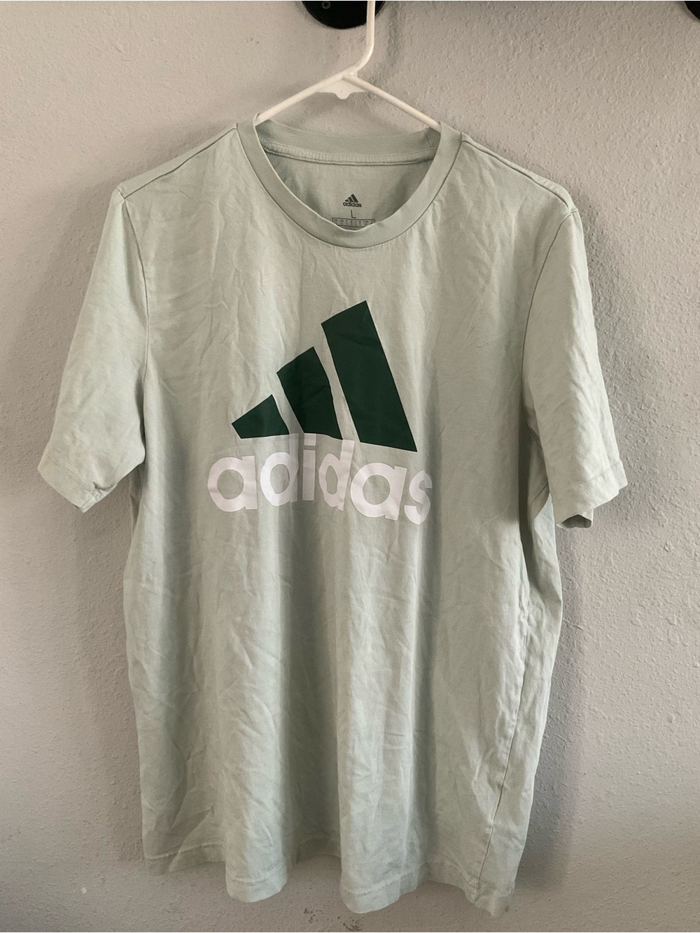 adidas Light Mint T-Shirt with Dark Green Logo
